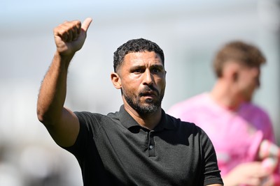 150826 - Newport County v Rochdale - Sky Bet League 2 - Newport County Head Coach, Hayden Mullins at full time