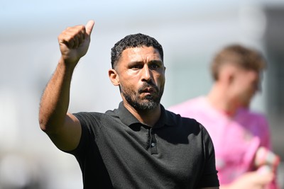 150826 - Newport County v Rochdale - Sky Bet League 2 - Newport County Head Coach, Hayden Mullins at full time