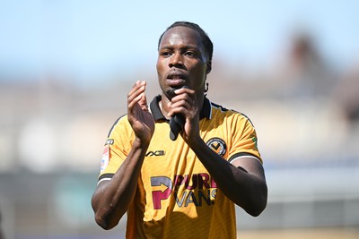 150826 - Newport County v Rochdale - Sky Bet League 2 - Yahya Bamba of Newport County at full time
