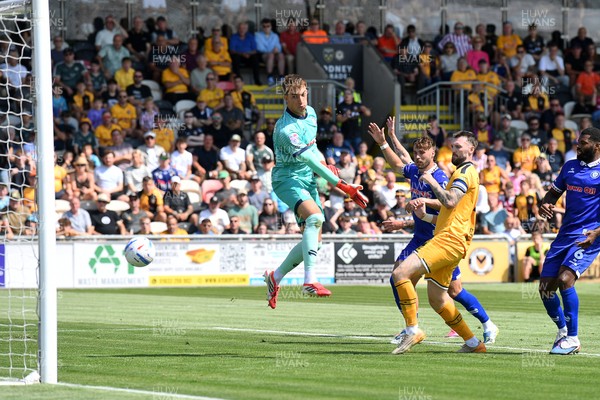 150826 - Newport County v Rochdale - Sky Bet League 2 - Kyle Cameron of Newport County scores the first goal of the game