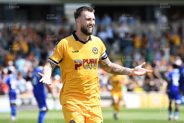 150826 - Newport County v Rochdale - Sky Bet League 2 - Kyle Cameron of Newport County celebrates scoring a goal