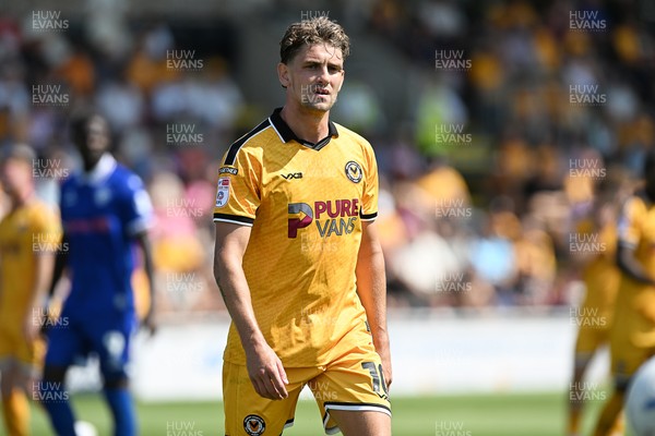 150826 - Newport County v Rochdale - Sky Bet League 2 - Harrison Biggins of Newport County