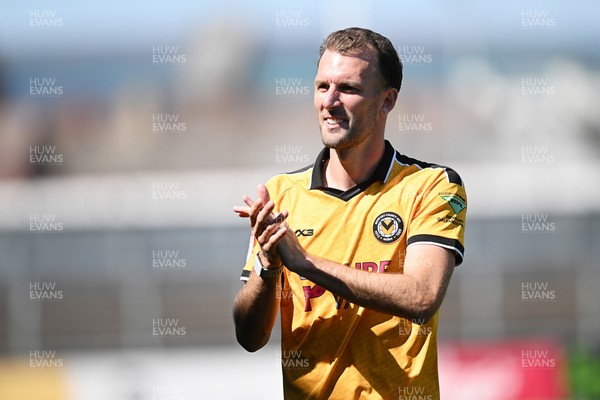 150826 - Newport County v Rochdale - Sky Bet League 2 - Christian Doidge of Newport County at full time