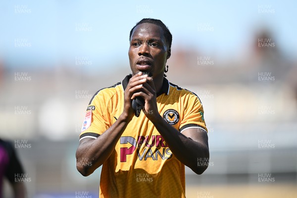 150826 - Newport County v Rochdale - Sky Bet League 2 - Yahya Bamba of Newport County at full time