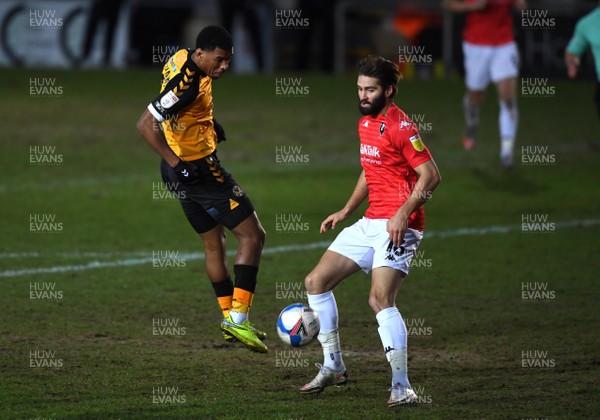160121 - Newport County v Salford City - SkyBet League 2 - Tristan Abrahams of Newport County