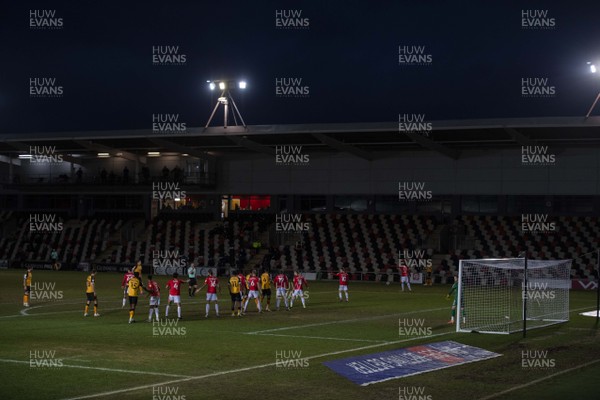 160121 - Newport County v Salford City - SkyBet League 2 - A general view of play at Rodney Parade