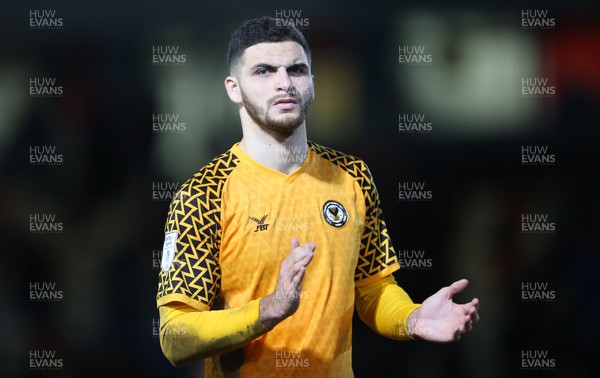 190220 - Newport County v Salford City - Leasingcom Trophy - Dejected Ryan Innis of Newport County at full time
