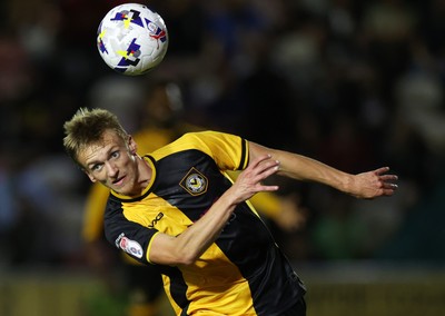 190825 - Newport County v Salford City - SkyBet League Two - Matt Smith of Newport County 