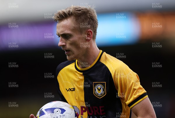 190825 - Newport County v Salford City - SkyBet League Two - Matt Smith of Newport County 