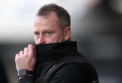 191019 - Newport County v Scunthorpe United - SkyBet League Two - Newport County Manager Michael Flynn