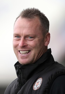 191019 - Newport County v Scunthorpe United - SkyBet League Two - Newport County Manager Michael Flynn