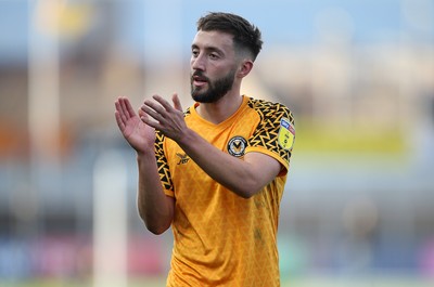 191019 - Newport County v Scunthorpe United - SkyBet League Two - Josh Sheehan of Newport County