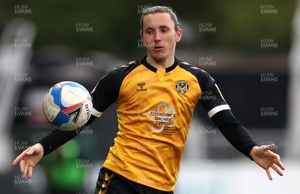 270421 - Newport County v Scunthorpe United - SkyBet League Two - Aaron Lewis of Newport County