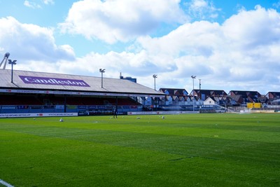 280326 - Newport County v Shrewsbury Town - Sky Bet League 2 - General view inside the stadium prior to kick off