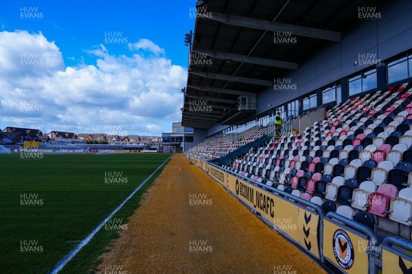 280326 - Newport County v Shrewsbury Town - Sky Bet League 2 - General view inside the stadium prior to kick off