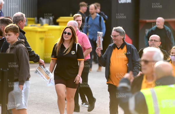 250821 - Newport County v Southampton - Carabao Cup - Newport County supporters make their way into the stadium ahead of kick off