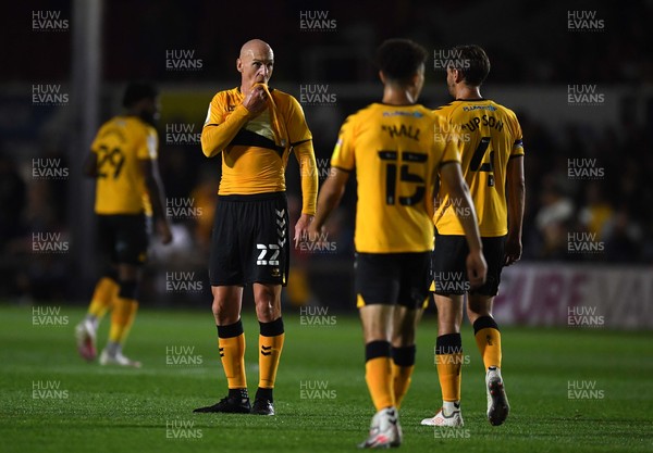 250821 - Newport County v Southampton - Carabao Cup - Kevin Ellison of Newport County looks dejected