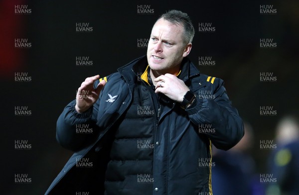 141219 - Newport County v Stevenage - SkyBet League Two - Newport County Manager Michael Flynn at full time