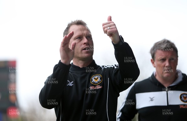 070418 - Newport County v Stevenage FC - SkyBet League Two - Newport Manager Michael Flynn