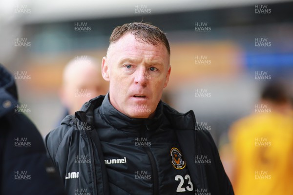 250223 - Newport County v Sutton United - Sky Bet League 2 - Manager of Newport County Graham Coughlan