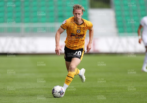260823 - Newport County v Sutton United - SkyBet League Two - Harry Charsley of Newport County 