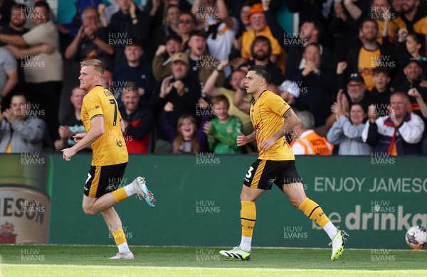 260823 - Newport County v Sutton United - SkyBet League Two - Adam Lewis of Newport County after Sutton score an own goal