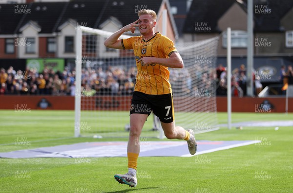 260823 - Newport County v Sutton United - SkyBet League Two - Will Evans of Newport County celebrates scoring a goal