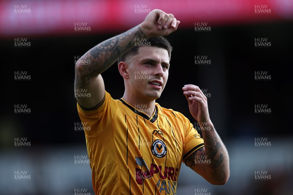 260823 - Newport County v Sutton United - SkyBet League Two - Adam Lewis of Newport County at full time