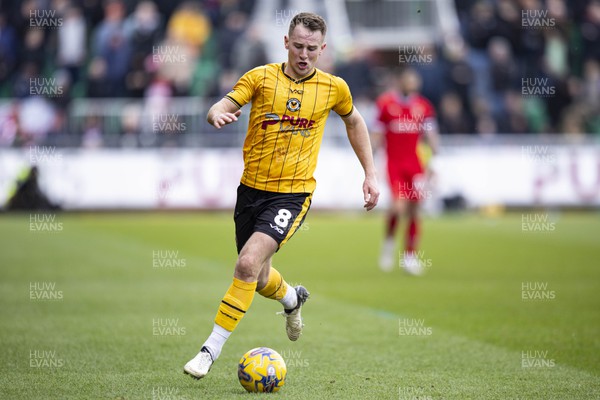 030224 - Newport County v Swindon Town - Sky Bet League 2 - Bryn Morris of Newport County in action