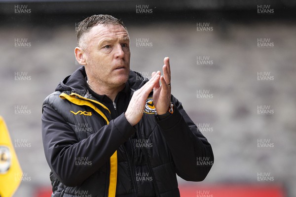 030224 - Newport County v Swindon Town - Sky Bet League 2 - Newport County manager Graham Coughlan ahead of kick off