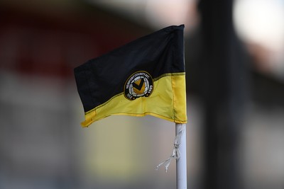 041025 - Newport County v Swindon Town - Sky Bet League 2 - A corner flag