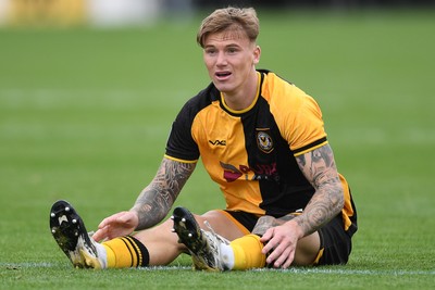 041025 - Newport County v Swindon Town - Sky Bet League 2 - Dejected Kai Whitmore of Newport County