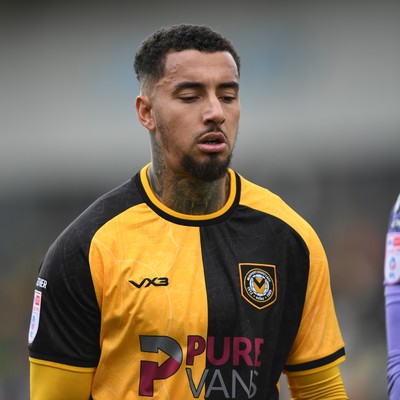041025 - Newport County v Swindon Town - Sky Bet League 2 - Dejected Courtney Baker-Richardson of Newport County