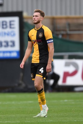 041025 - Newport County v Swindon Town - Sky Bet League 2 - Dejected Matthew Baker of Newport County at full time