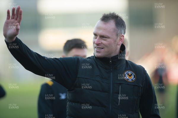 180120 - Newport County v Swindon Town - Sky Bet League 2 - Mike Flynn manager of Newport County  