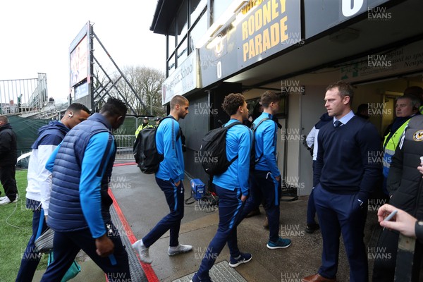 270118 - Newport County v Tottenham Hotspur - FA Cup - Newport Manager Michael Flynn watches Spurs players arriving
