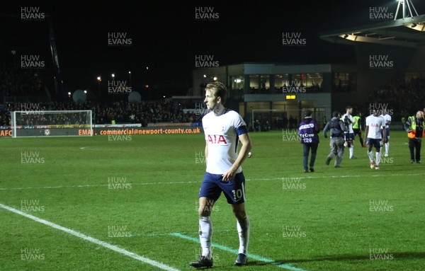 270118 - Newport County  v Tottenham Hotspur, Emirates FA Cup Fourth Round - Harry Kane of Tottenham Hotspur leave the pitch at the end of the match