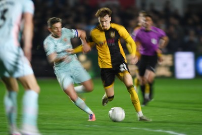 030326 - Newport County v Tranmere Rovers - Sky Bet League 2 - Michael Spellman of Newport County runs into the box to score a goal