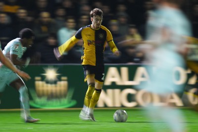 030326 - Newport County v Tranmere Rovers - Sky Bet League 2 - Michael Spellman of Newport County