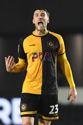 030326 - Newport County v Tranmere Rovers - Sky Bet League 2 - Ryan Delaney of Newport County