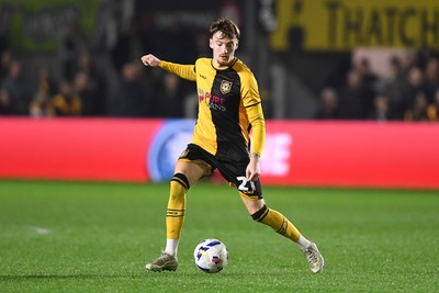 030326 - Newport County v Tranmere Rovers - Sky Bet League 2 - Michael Spellman of Newport County