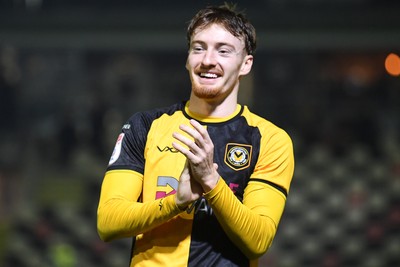030326 - Newport County v Tranmere Rovers - Sky Bet League 2 - Michael Spellman of Newport County at full time