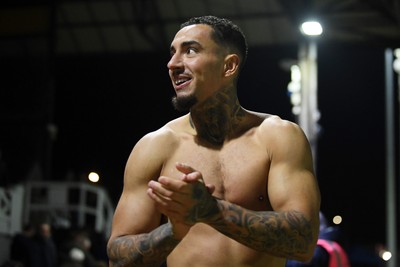 030326 - Newport County v Tranmere Rovers - Sky Bet League 2 - Courtney Baker-Richardson of Newport County celebrates the win at full time