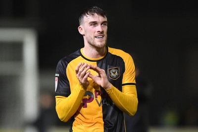 030326 - Newport County v Tranmere Rovers - Sky Bet League 2 - Ryan Delaney of Newport County at full time