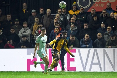 030326 - Newport County v Tranmere Rovers - Sky Bet League 2 - Bobby Kamwa of Newport County