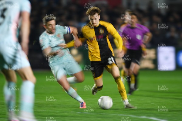 030326 - Newport County v Tranmere Rovers - Sky Bet League 2 - Michael Spellman of Newport County runs into the box to score a goal
