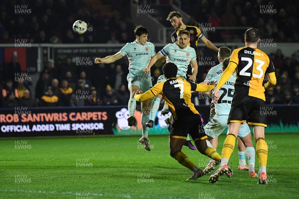 030326 - Newport County v Tranmere Rovers - Sky Bet League 2 - Matthew Baker of Newport County