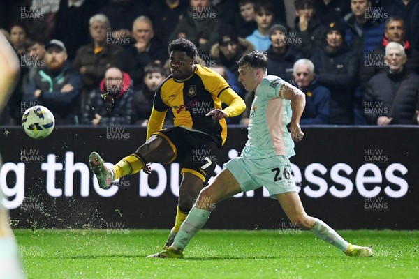030326 - Newport County v Tranmere Rovers - Sky Bet League 2 - Bobby Kamwa of Newport County