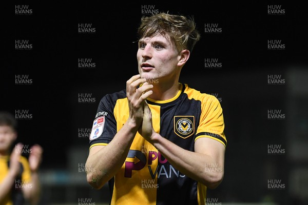 030326 - Newport County v Tranmere Rovers - Sky Bet League 2 - Tom Davies of Newport County at full time