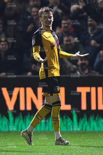 030326 - Newport County v Tranmere Rovers - Sky Bet League 2 - Michael Spellman of Newport County celebrates scoring a goal
